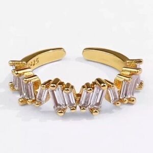 Gold Crystal Stacked Ring